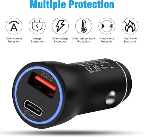 Caricabatterie auto usb - auto, usb-c