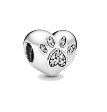 Charm cuore stampa zampa