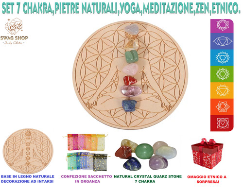 Set chakra pietre naturali - set,