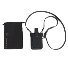 BANDOLIER Tracolla nera nuova con borsa portaoggetti