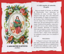 SANTINO S. SARA MARTIRE DI ANTIOCHIA SANTO DEL GIORNO 20°APRILE CON PREGHIERA