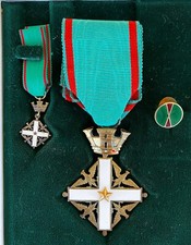 Ordine Repubblica Croce Medaglia Mignon Rosetta In Scatola