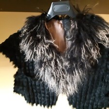 coprispalle bolerino in lapin e collo mongolia