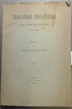 SARTORI BOROTTO 1889 TROVATORI PROVENZALI ALLA CORTE DEI MARCHESI DI ESTE PADOVA