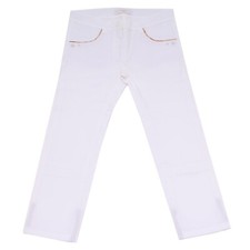 9857V pantaloni bimba 1A CLASSE ALVIERO MARTINI white cotton pant kid