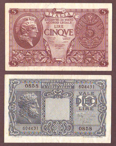 Italy 10 lire - italy,
