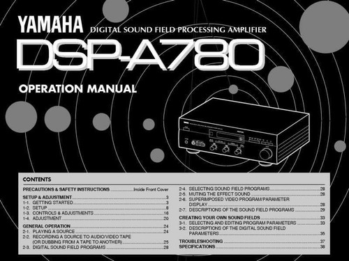 Yamaha dsp a780 - yamaha, amplificatore