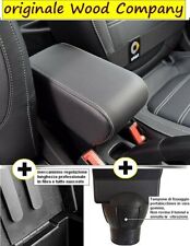 Bracciolo SMART FORTWO FORFOUR NEW ECOPELLE NERO CUCITURE BIANCHE mittelarmlehne