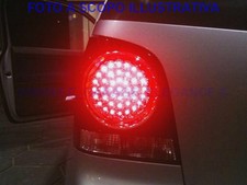 FANALI  POSTERIORI A LED ROSSI/CROMO   VOLKSWAGEN POLO 9N 9N3 DAL 01 AL 09
