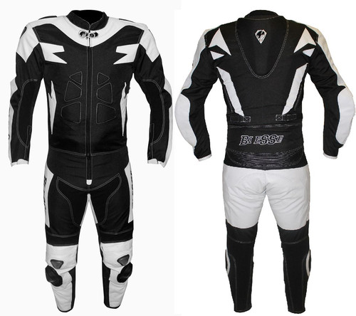 Tuta moto pelle tessuto - tuta, e