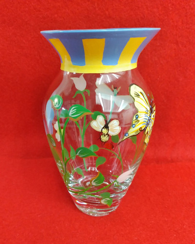 Lenox vase hand painted - lenox,