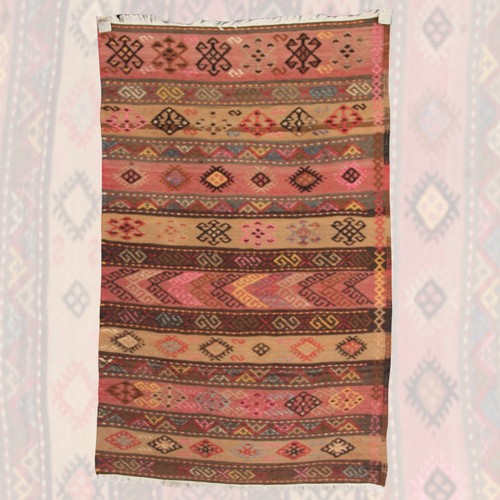 Kilim marrone vintage - , fatto