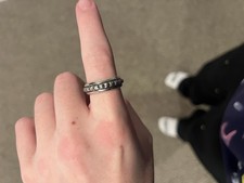 Anello stile cuore cromato