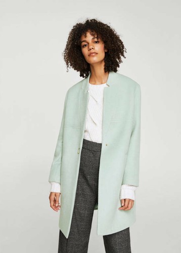 Cappotto mango verde - mango,