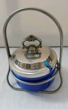 Zuccheriera - Marmellatiera - Formaggiera - Vintage -  In Vetro E Metallo 