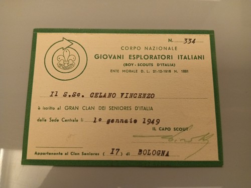 Boy scouts tessera giovani - scouts,