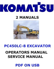 Komatsu PC450LC-8 Escavatore Idraulico Proprietari Servizio Operatori Officina Manuale PDF