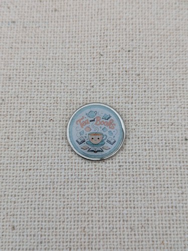 Tea and books lapel pin - tea,