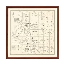 Vecchia mappa della contea di