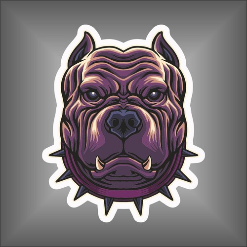 Adesivo cane pitbull - cane,