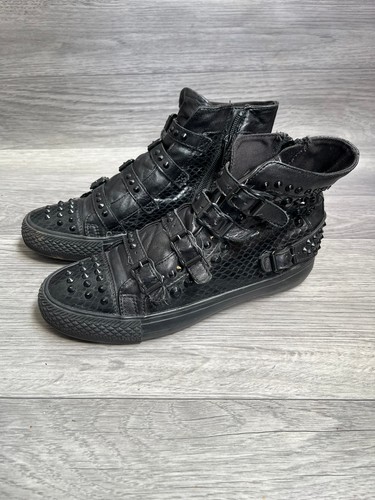 Sneakers alte pelle nera - sneakers,