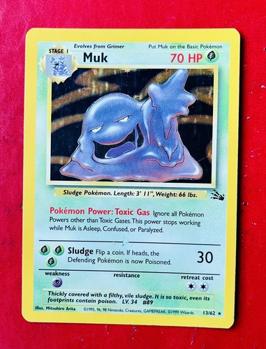 Lotto carte pokemon muk 62 - carte, 13/62