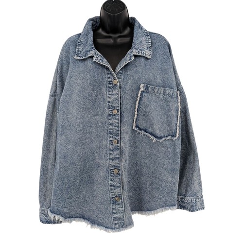 Giacca oversize denim con