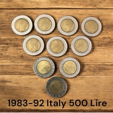 Monete Italia 500 Lire (lotto