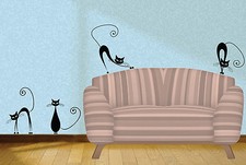 Wall stickers murali gatti - stickers,