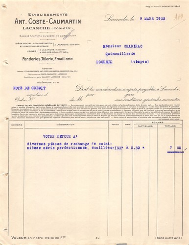 1931 etab ant coste - ,