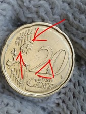 Moneta da 20 cent Belgio 2011 con Materiale in Eccesso su entrambe le facciate