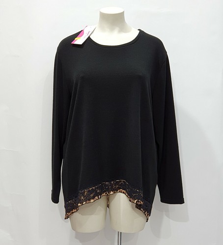 Maglia curvy ladyxl nera - maglia, con