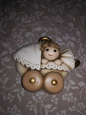 Egan culla carrozzina battesimo nascita bimbo bimba formella da appendere 