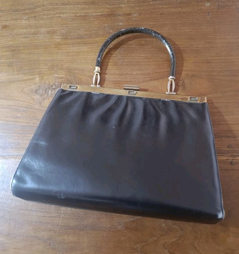 Borsa donna vintage pelle nera