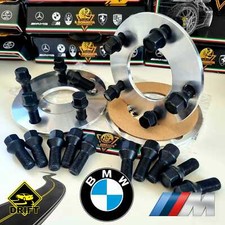 2 DISTANZIALI da 5mm 5/120/72,6 +10 BULLONI NERI x BMW M1 M3 M4 M5 M6 X-drive M