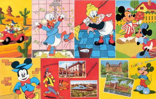 Cartoline varie disney edite - disney,