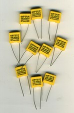 10 CONDENSATEURS SECTEUR  TYPE X2 - 0,1 µF AUTO-CICATRISANTS 