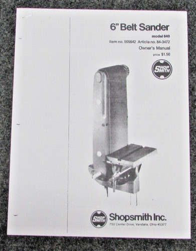 Shopsmith levigatrice nastro - a,