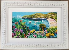 ATHOS FACCINCANI 40x70 olio su tela " Emozioni e luce verso l'isola d'Elba "