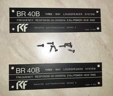 Coppia  Alluminio Label Frontali Per Diffusori RCF BR40B.
