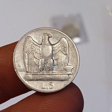 Moneta In Argento Rara 5 Lire