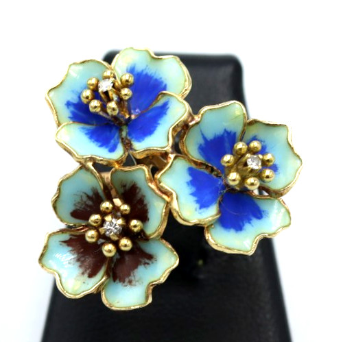 Anello tre fiori - , in