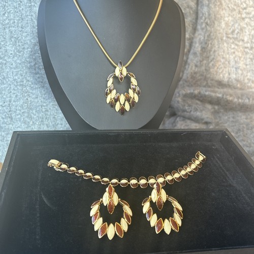 Collana orecchini vintage - e,