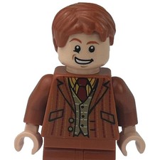 Lego Harry Potter Minifigs: Gemelli Fred & George Weasley: Tuta arancione scuro 10217