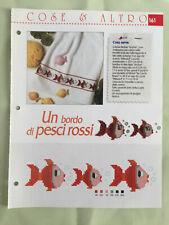 Schema punto croce Ricamo Un bordo di pesci rossi asciugamano cavalluccio marino