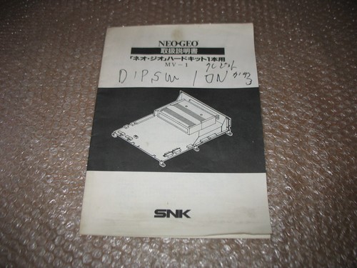 Official manual neo geo mvs - geo,