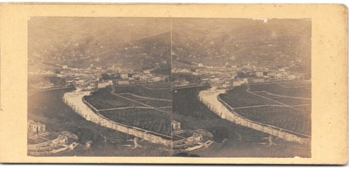 Photo stereo vue une ville - stereo, d'une