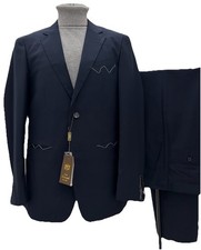 ABITO UOMO SARTORIALE MADE IN ITALY BLU SC LANA TASMANIA 46 48 50 52 54 56 58 60