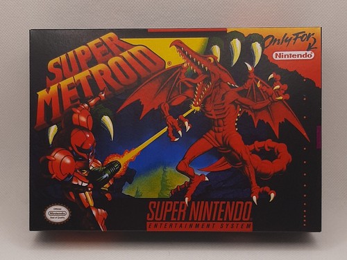 Snes super metroid box - - super,
