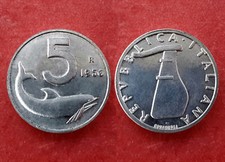 5 Lire 1956 Delfino KM#92 -